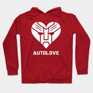 Autolove Cool Robot Inspired Heart Symbol Hoodie